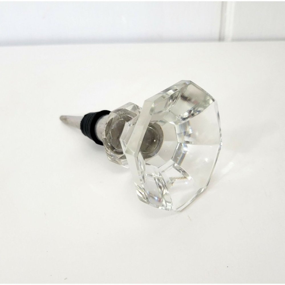 Faceted Glass Bottle Stopper Cork - Picture 1 of 6